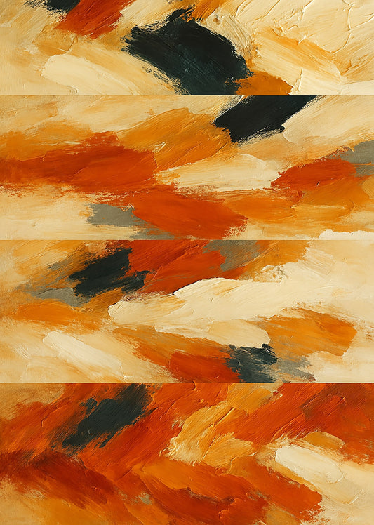 Abstrakt Orange Maleri